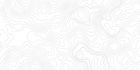 Topographic white and gery wavey contour line style map white background.
