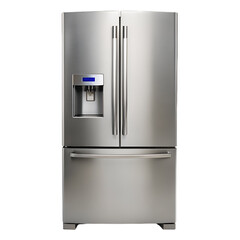 modern refrigerator isolated on white background