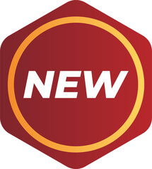 Promotional Red and Gold Labels with Shine