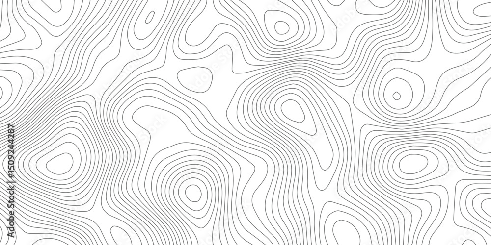 Aufkleber The stylized height of the topographic map in contour, lines. The concept of a conditional geography scheme and the terrain path. Design materials. Print image, Abstract bacground. Vector illustration