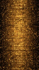 Golden geometric abstract background with glowing particles and intricate network design, futuristic and elegant visual.