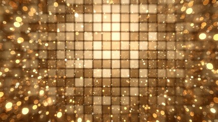Golden Bokeh Background with Soft Focus Light and Ornate Sparkle Texture for Luxury and Elegant Design Elements.
