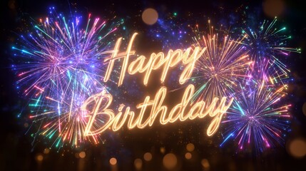 Vibrant Fireworks Display at Night - Bursting Color and Energy for Celebration, Joy, and Festive Occasions.