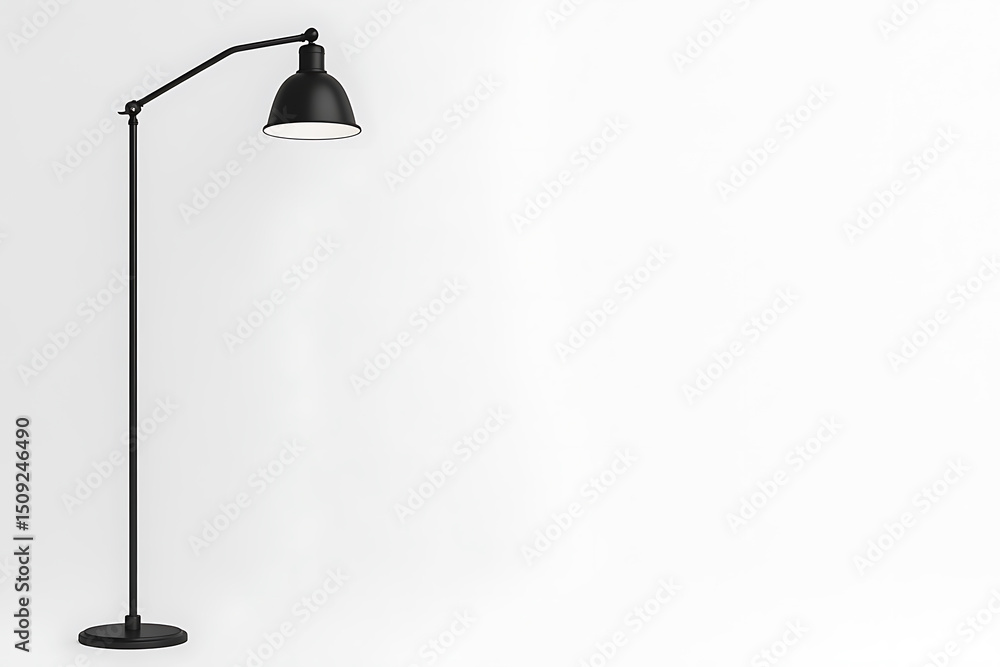 Aufkleber minimalist floor lamp with adjustable arm, offering sleek design and focused illumination. perfect f