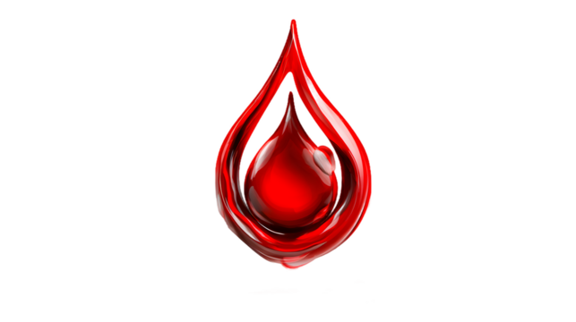 Abstract Red Liquid Drop 3D Render Glossy Shiny Swirl Design Background Texture - Powered by Adobe