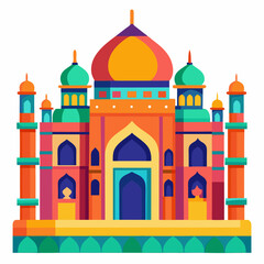taj mahal vector illustration
