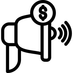 Money Loudspeaker Icon