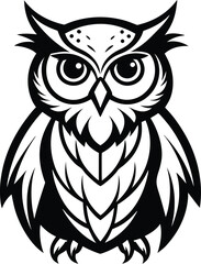  owl silhouette, perched bird, calm watch
