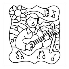 vector illustration of a coloring pages