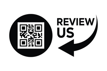 Obraz premium Minimalist black and white QR code centered, with 