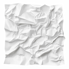 Obraz premium Crumpled white paper sheet with realistic creases isolated on transparent background