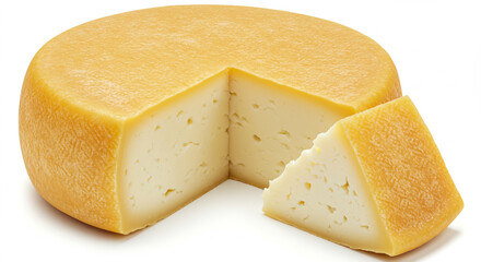 Cheese Wheel with Cut Wedge in High Quality