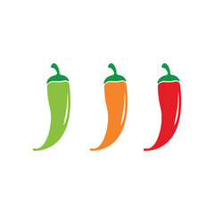 Level Hot Chili Pepper Icon Set Vector Design.