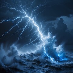 lightning in the sky