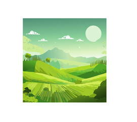 Fototapeta premium Natural green field
