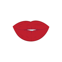 Lips Icon Vector Design.
