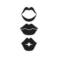 Lips Shape Icon Set Vector Design.