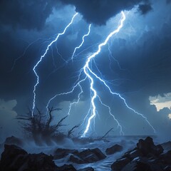 lightning in the night