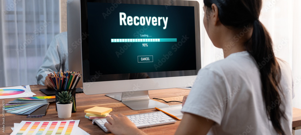 Poster data backup restoration recovery restore data from cloud storage brisk and provide planned network reserve business data