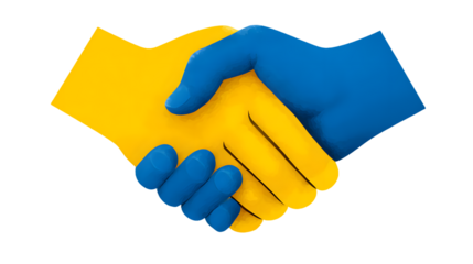 Abstract Handshake  Partnership Collaboration and Agreement Illustration