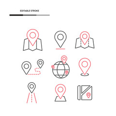 Location Icon Set Vector Design.