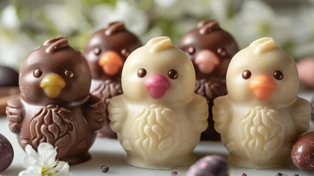 Chocolate chicks for Easter