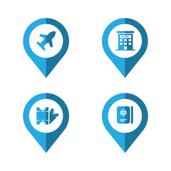 Location Icon Set Vector Design.