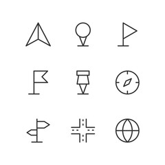 Location Icon Set Vector Design.