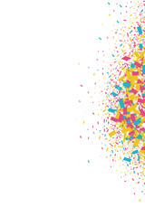 Fototapeta premium Celebration Confetti on Black - Vibrant Colorful Sprinkles Design - Festive Background for Parties and Events - Graphic Resource for Creative Projects