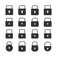 Lock Icon Set Vector Design.