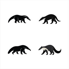  Giant Anteater Animal Silhouette Design