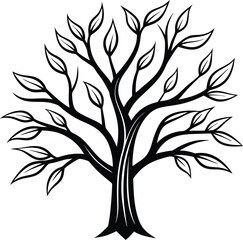  tree branch silhouette, bare twigs, natural form
