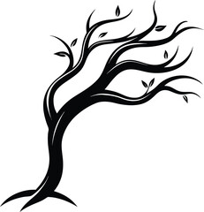  tree branch silhouette, bare twigs, natural form
