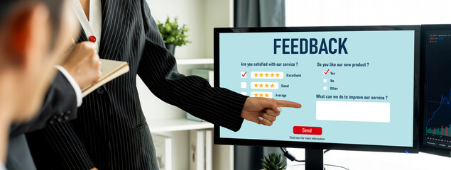 Customer feedback and review analysis by brisk computer software for corporate business