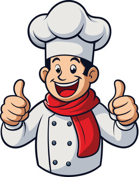 recommend clip art: funny cartoon chef with thumbs up