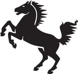 Black Horse Silhouette - Vector Illustration