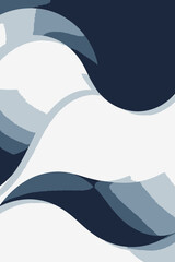 Obraz premium Abstract Blue and White Wavy Background-Modern Vector Design-Dynamic Curves and Shapes-Contemporary Art for Presentations and Websites-Clean Graphic Illustration