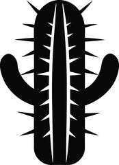  cactus silhouette, desert plant, spiny shape
