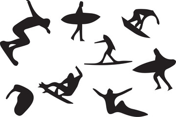 Surf Vector Icons and Illustrations Pack