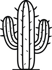  cactus silhouette, desert plant, spiny shape
