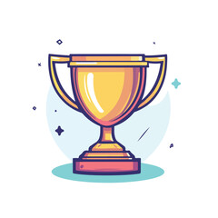 Professional Trophy Icon Design Vector Illustration for Winners and Achievements