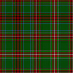 Green, Red, Black, Gray, Blue Tartan Weave Pattern - Tile