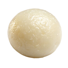 A whole single rasgulla isolated on a transparent background