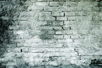 Cement coated brick wall surface as grunge background