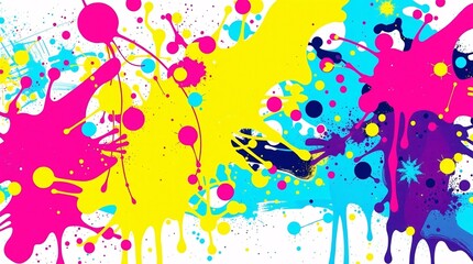 Abstract colorful paint splatter background design