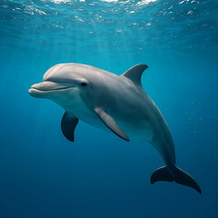 Fototapeta premium A Majestic Dolphin in its Ocean Home