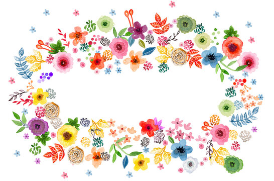  colorful and beautiful watercolor flower background. visiting card or wedding card invitation background . summer spring pallet. 