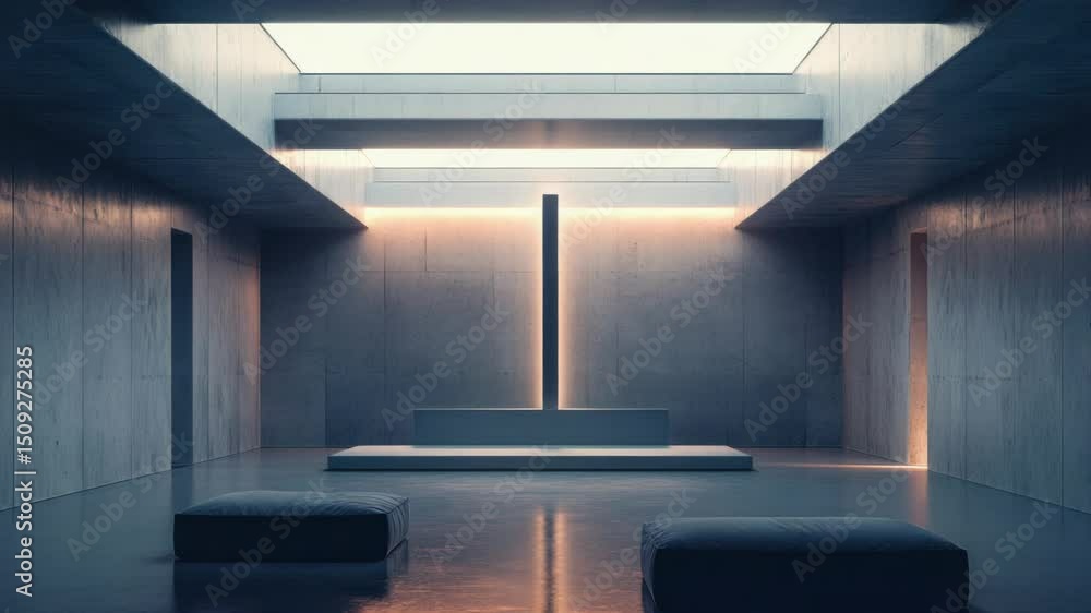 Poster a warm and inviting space with two benches and a comfortable seating area