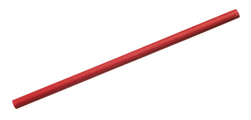 Close up red paper drinking straw isolated on white with clipping path, eco friendly	