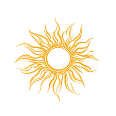 Sun Design Abstract Icon: Summer Concept Vector Illustration for Creatives